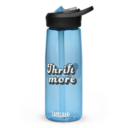 Thrift More Waste Less Sports Water Bottle